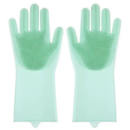 Pet Grooming Cleaning Gloves Dog Cat Bathing Shampoo Glove Scrubber Magic Dishwashing CleannerSponge Silicon Hair Removal Glove