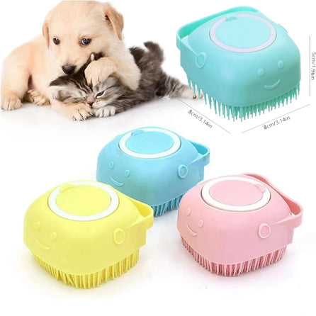 Pet Bathing Soft Silicone Comb Dog Cat Brush  Massager Shower Gel Bathing Brush Clean Tools Cleaning Grooming Supplies