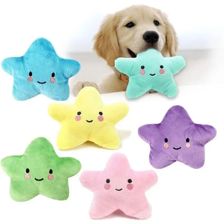 Pet Plush Bite Squeaky Toys Cute Smile Pentagram Stuffed Toys for Dogs Puppy Pet Supplies  игрушки для собак